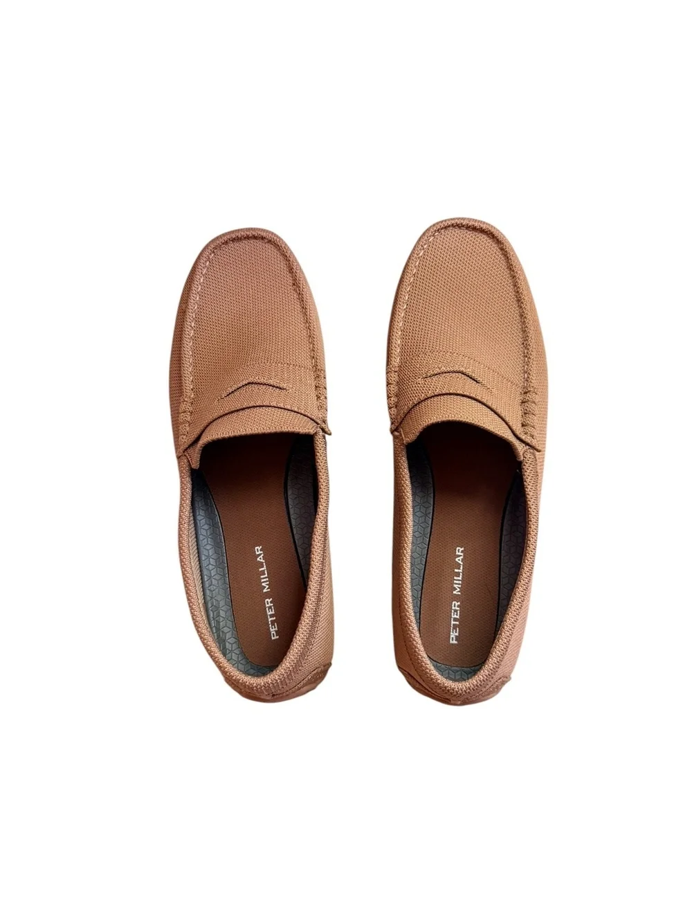 Peter Millar Cruise Knit Drivers Scotch Tan Performance Shoes Men's Size 13